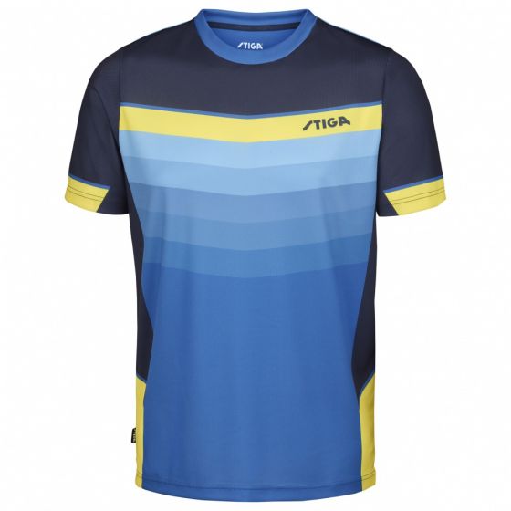 ordbog Evne tab Stiga T-Shirt River Blue/Navy/Yellow | Dandoy Sports