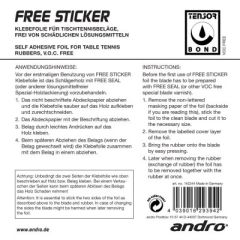 Andro FREE STICKER, sticker foil